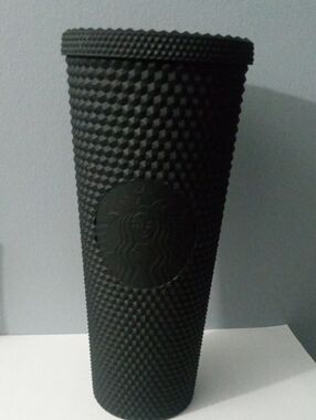 STARBUCKS Carbon Black Textured Studded Tumbler with Logo